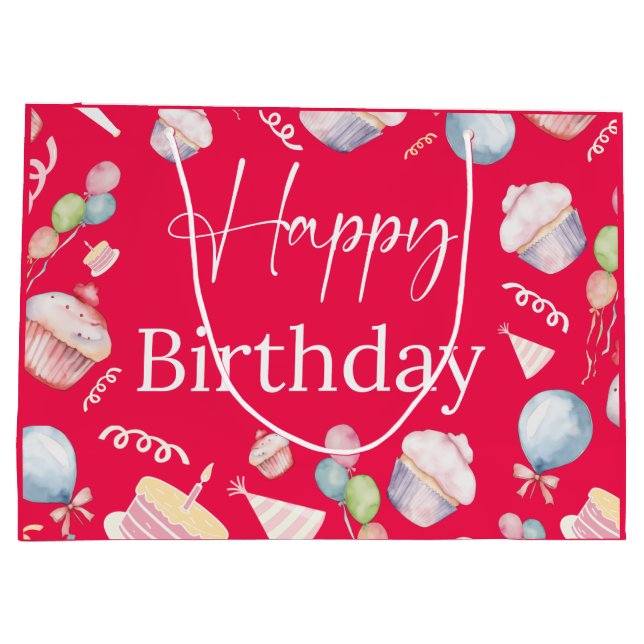 Bolsa De Regalo Grande Cumpleaños (Reverso)