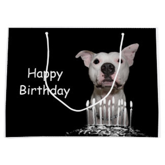 Bolsa De Regalo Grande Cumpleaños blanco de Pitbull