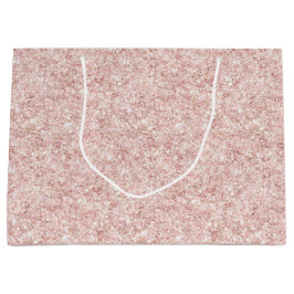 Bolsa De Regalo Grande Cumpleaños Brillo Rosa Rubor