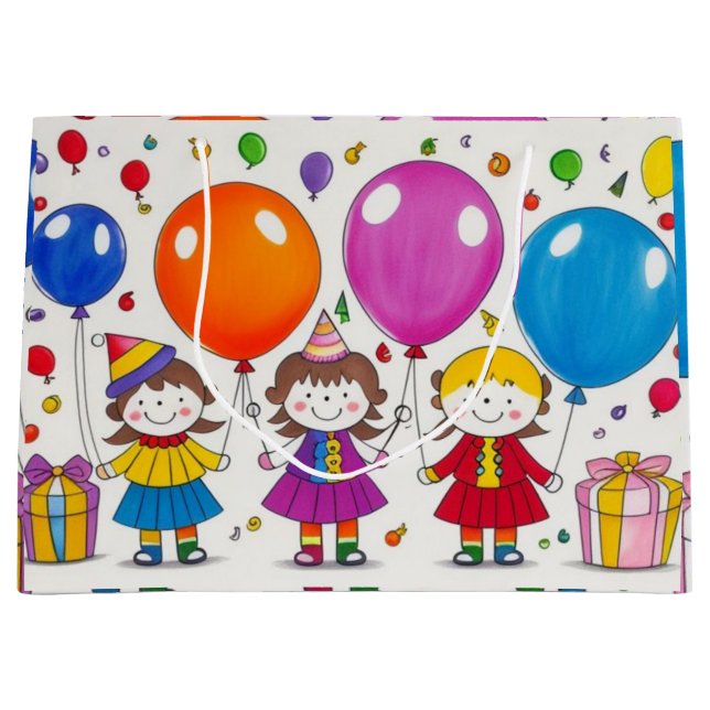 Bolsa De Regalo Grande Cumpleaños con amigos (Anverso)