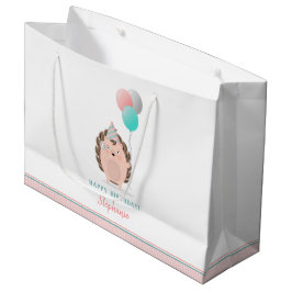 Bolsa De Regalo Grande Cumpleaños de Cute Hedgehog