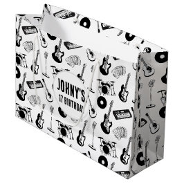 Bolsa De Regalo Grande Cumpleaños de instrumentos de música