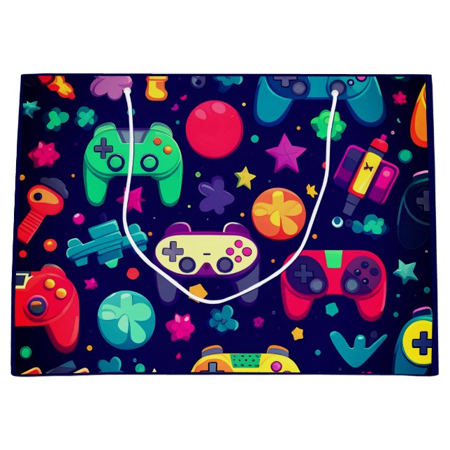 Bolsa De Regalo Grande Cumpleaños de la Arcada de Retro Gamer (Anverso)