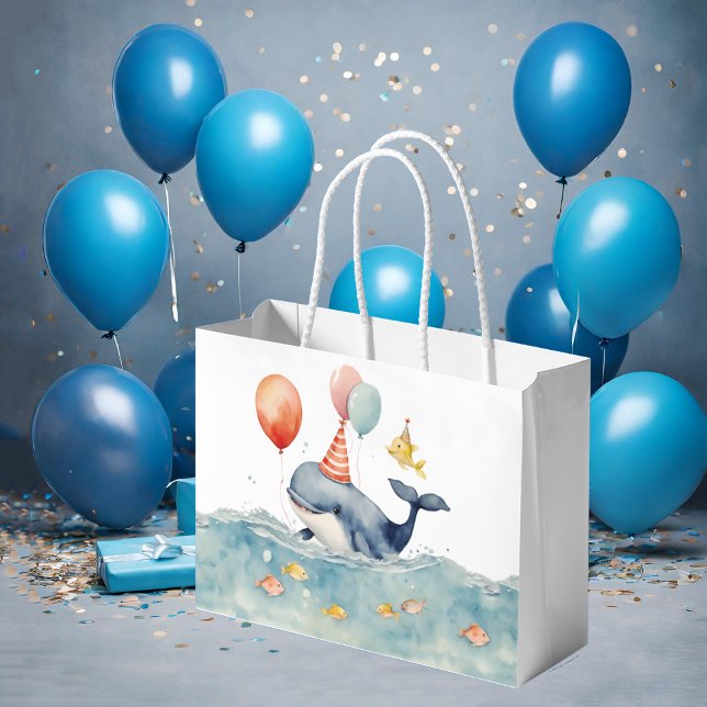 Bolsa De Regalo Grande Cumpleaños de la Ballena Cuta (Subido por el creador)