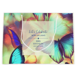 Bolsa De Regalo Grande Cumpleaños de la mariposa