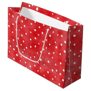 Bolsa De Regalo Grande Cumpleaños de mariquita roja con puntos blancos