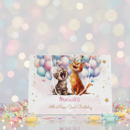 Bolsa De Regalo Grande Cumpleaños de mimo gatos mow-gical