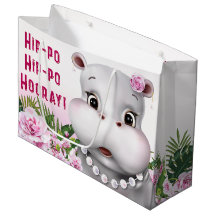 Cumpleaños de niña Hippo Pink Floral