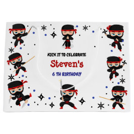 Bolsa De Regalo Grande cumpleaños de niños estilo Ninja