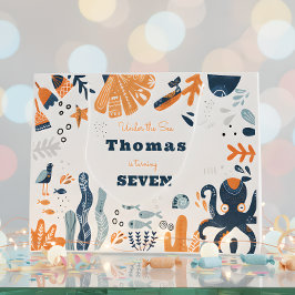 Bolsa De Regalo Grande cumpleaños de niños nórdicos bajo el mar