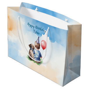 Bolsa De Regalo Grande Cumpleaños de un bebé personalizado