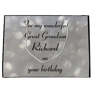 Bolsa De Regalo Grande Cumpleaños del Gran Abuelo Personalizado
