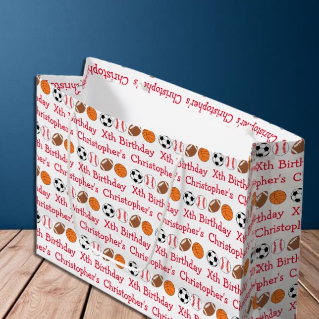 Bolsa De Regalo Grande Cumpleaños Deportivo (Subido por el creador)