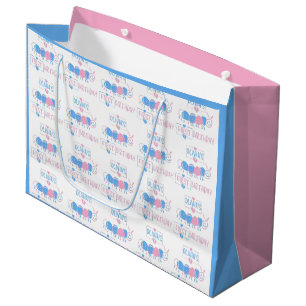 Bolsa De Regalo Grande Cumpleaños Dibujo Gusano Personalizado Lindo para