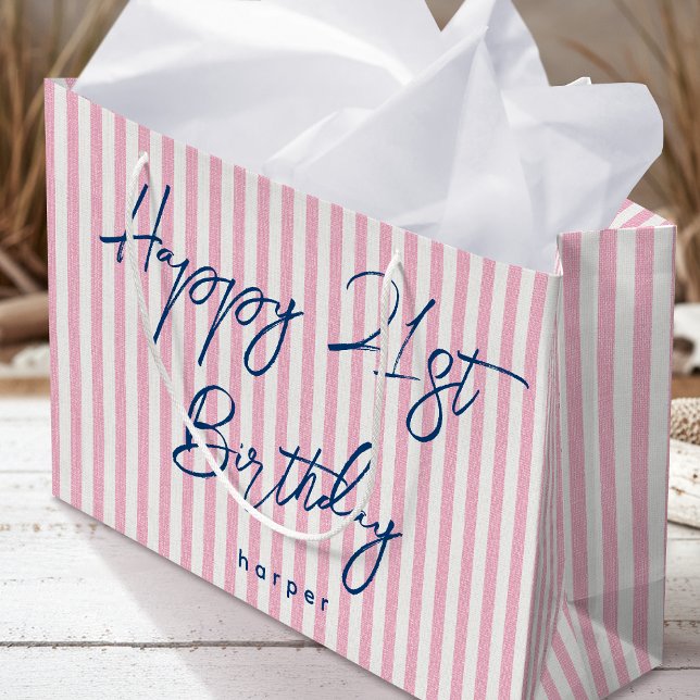 Bolsa De Regalo Grande Cumpleaños feliz Cualquier Edad Nombre personaliza (Subido por el creador)