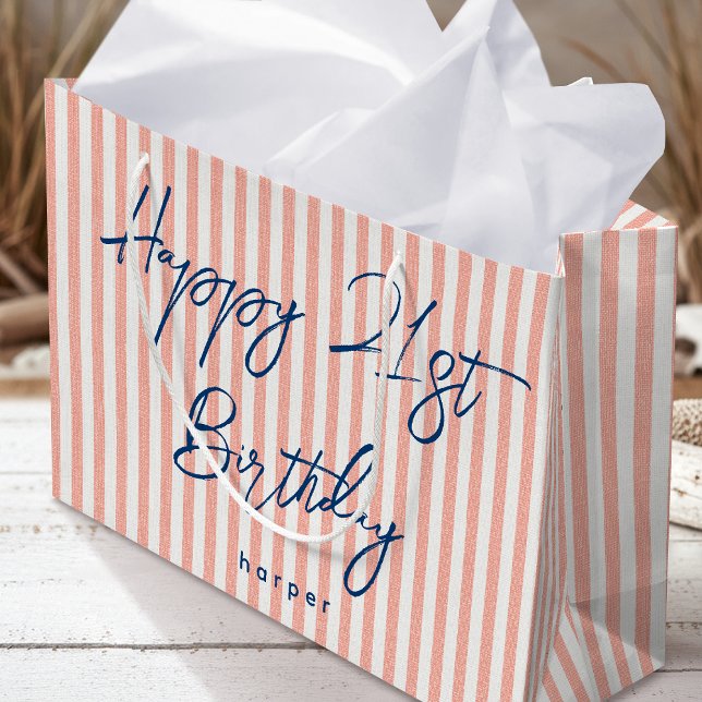 Bolsa De Regalo Grande Cumpleaños feliz Cualquier Edad Nombre personaliza (Subido por el creador)