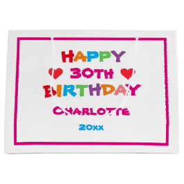 Bolsa De Regalo Grande Cumpleaños Guay Cualquier Edad Nombre personalizad