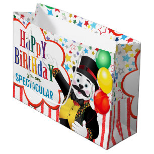 Bolsa De Regalo Grande Cumpleaños infantil del oso polar del circo