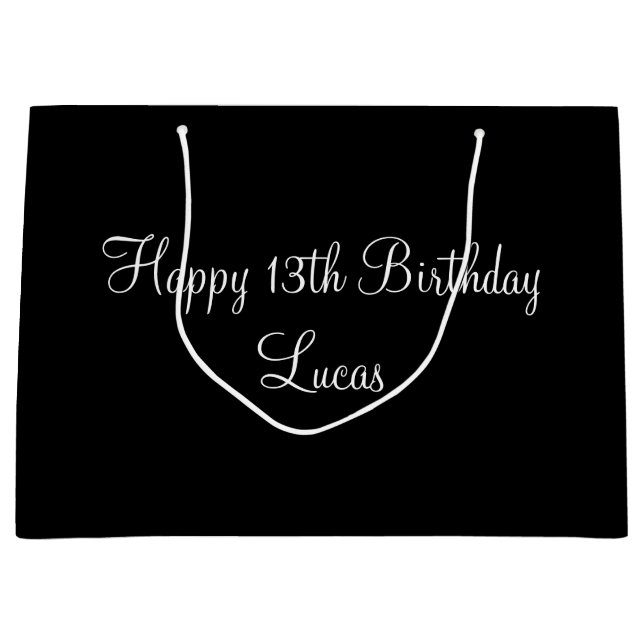 Bolsa De Regalo Grande Cumpleaños personalizado, cumpleaños especial, per (Anverso)