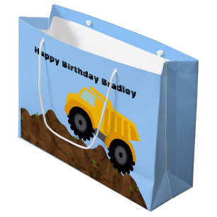 Bolsa De Regalo Grande Cumpleaños personalizado de Dump Truck