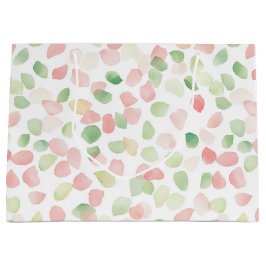 Bolsa De Regalo Grande Cumpleaños Pétalos de Flor Rosa Mint Pretty Blush