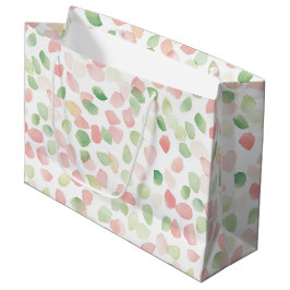 Bolsa De Regalo Grande Cumpleaños Pétalos de Flor Rosa Mint Pretty Blush