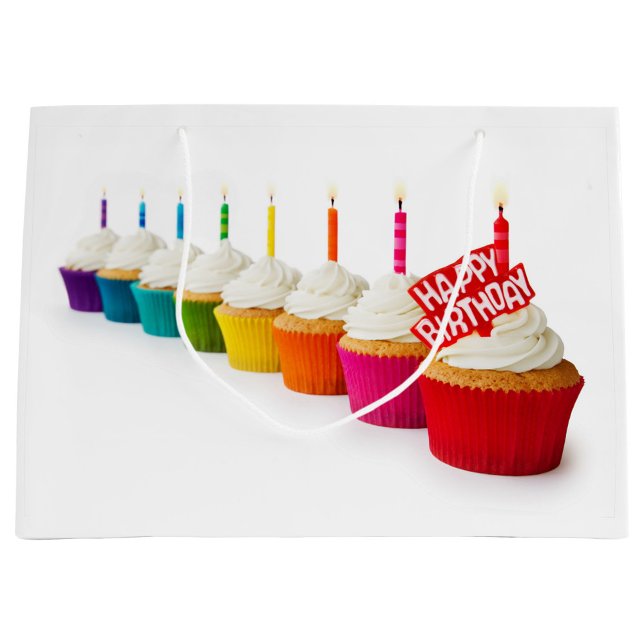 Bolsa De Regalo Grande Cupcakes de Cumpleaños Feliz (Happy Birthday Gift Bag!)