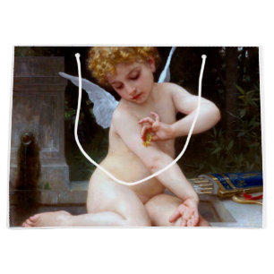 Bolsa De Regalo Grande Cupido con mariposa, Bouguereau