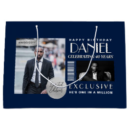 Bolsa De Regalo Grande Custom Magazine Cover Modern Birthday Fashion