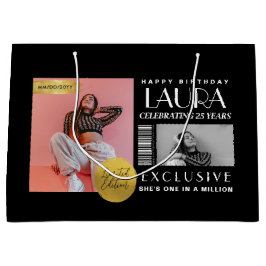 Bolsa De Regalo Grande Custom Magazine Cover Modern Birthday Fashion