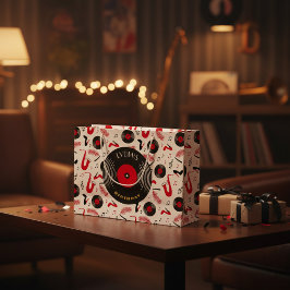 Bolsa De Regalo Grande Custom Music Theme Birthday Large Paper Bag