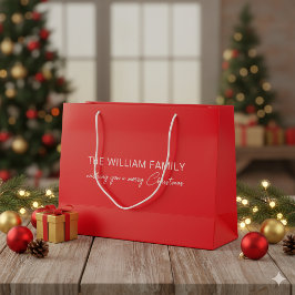 Bolsa De Regalo Grande Custom Text Green Large Gift Bag for Christmas Gif