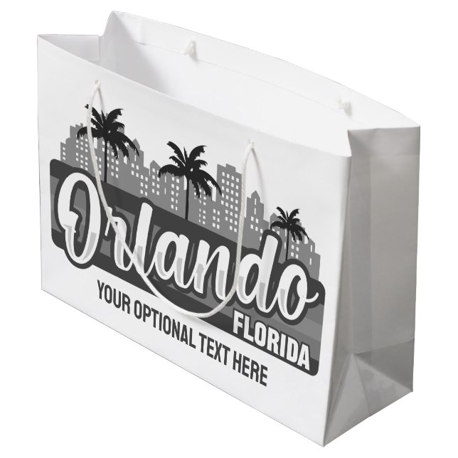 Bolsa De Regalo Grande Custom Text Orlando Florida (Angulo reverso)