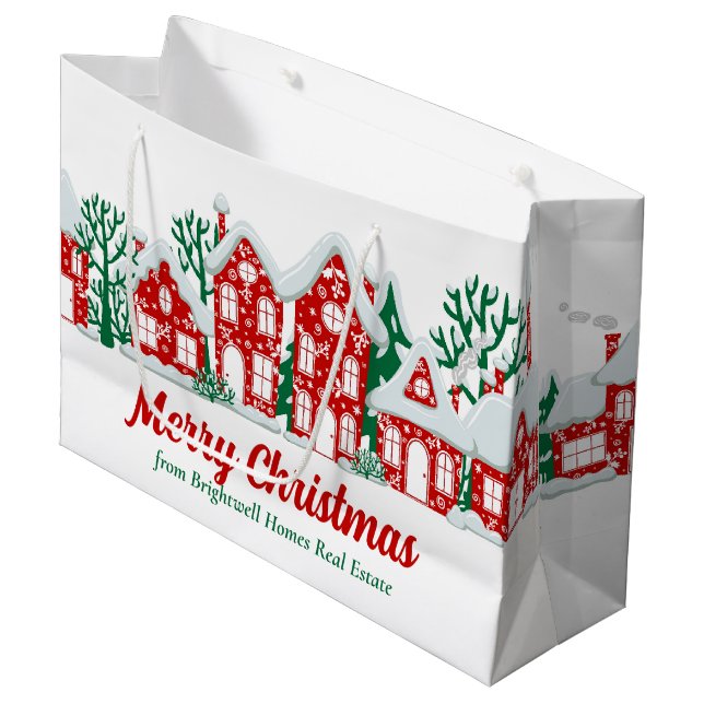 Bolsa De Regalo Grande Customized Real Estate Company Christmas Party (Angulo Anverso)