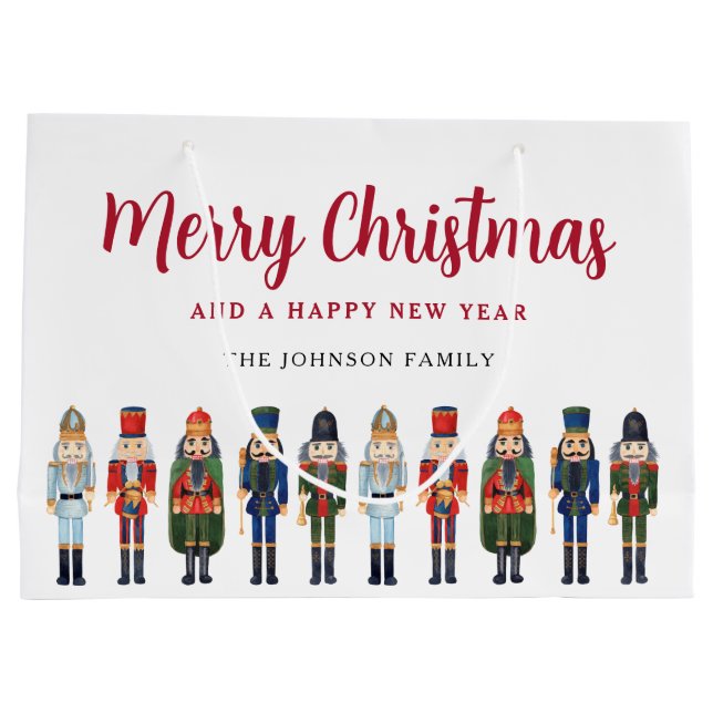 Bolsa De Regalo Grande Cutcracker Feliz Navidad (Reverso)