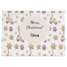 Cute acuarela Winter Glowes Snowman Cookies