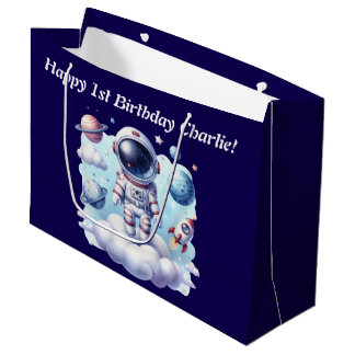 Bolsa De Regalo Grande cute astronaut space Gift Bag