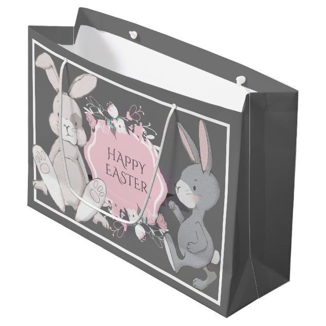 Bolsa De Regalo Grande Cute Bunnies (Angulo Anverso)