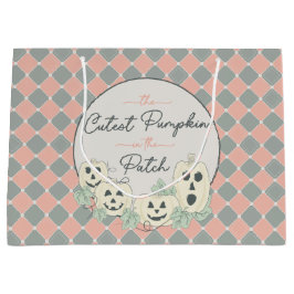 Bolsa De Regalo Grande Cute Calabaza-Feliz Halloween