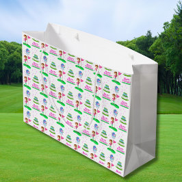 Bolsa De Regalo Grande Cute Chibi Chica Cumpleaños Golfing Temático Cumpl