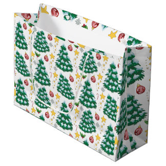 Bolsa De Regalo Grande Cute Christmas Trees and Decorations