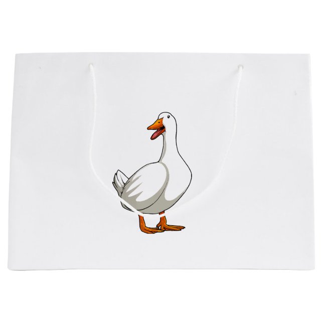Bolsa De Regalo Grande Cute Duck Design Men Waterfowl Mascota Pato Lover (Anverso)