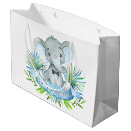 Bolsa De Regalo Grande Cute Elephant Baby Boy Baby Shower