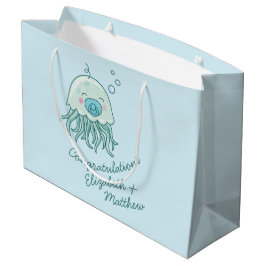 Bolsa De Regalo Grande Cute Jellyfish Baby Shower Kawaii Blue Boy
