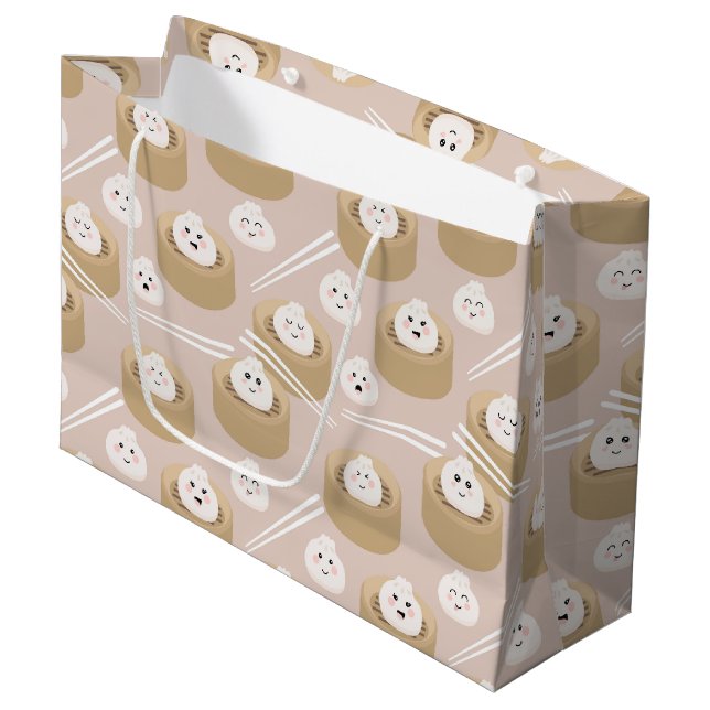 Bolsa De Regalo Grande Cute Kawaii Dumplings Steamer Chopsticks (Angulo Anverso)