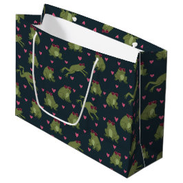 Bolsa De Regalo Grande Cute Love Frogs Large Gift Bag