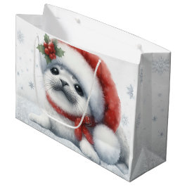 Bolsa De Regalo Grande Cute Sello de Navidad