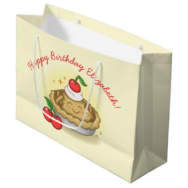 Bolsa De Regalo Grande Cutie Pie Birthday Party Kids Cherry (Angulo Anverso)