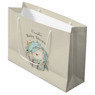 Bolsa De Regalo Grande Cuto Vintage Teddy Bear Baby Shower para niño