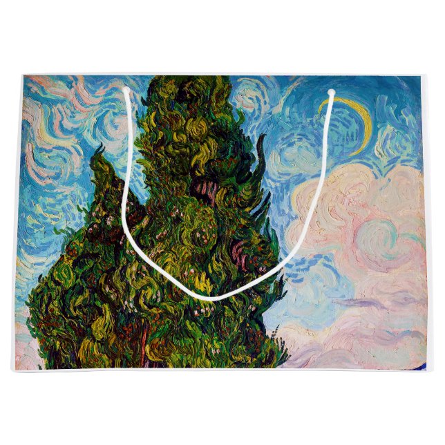 Bolsa De Regalo Grande Cypresses, Van Gogh (Anverso)